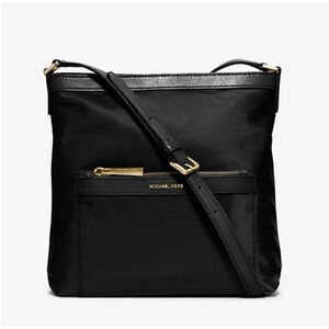 Michael Kors Medium Morgan black Nylon Messenger Crossbody Bag Purse